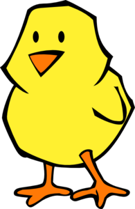 Baby Chick Flat Colors Clip Art